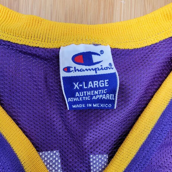 Vintage Kobe Bryant Los Angeles Lakers #8 Champion Jersey Purple 48 Rookie - Picture 6 of 11